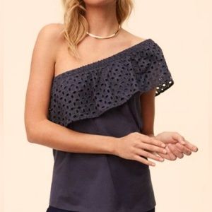 Loft crotched half shoulder top